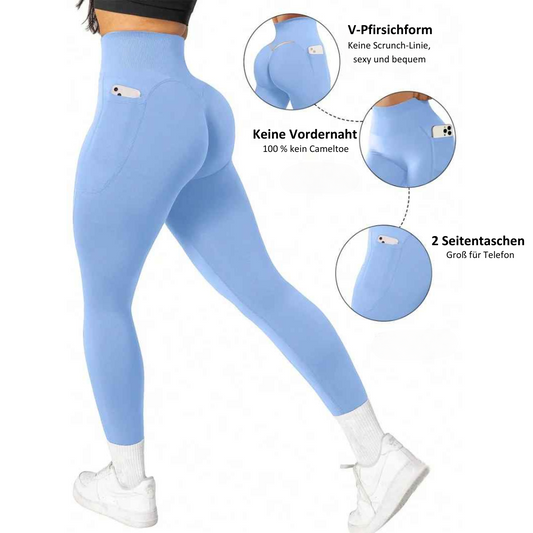 Bianca™ - Högmidjade leggings med rumplyft, magkontroll och sidofickor